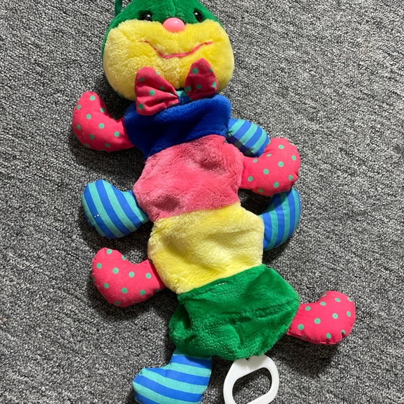 Vintage Kids II Musical Plush Caterpillar Baby Crib Pull Toy Little Rascals Tone - Picture 2 of 16